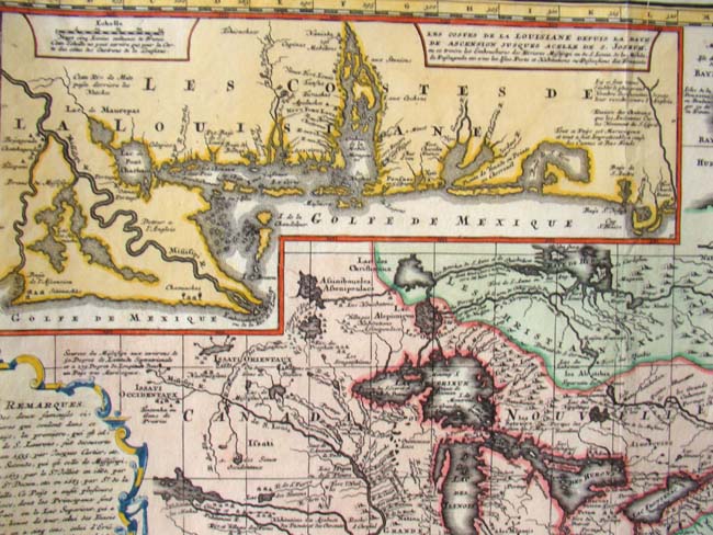 A Wonderful example of Mathew Seutter's Mississippi "Bubble" Map circa 1728 — image 5